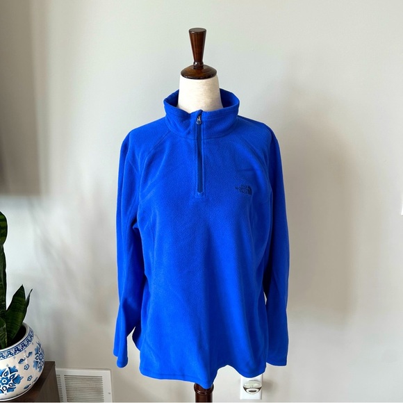 The North Face Fleece Quarter Zip - Electric Blue - Picture 1 of 9